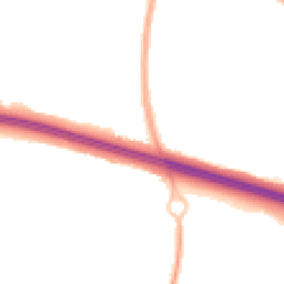 Night-time road noise heatmap for TF1 5EU