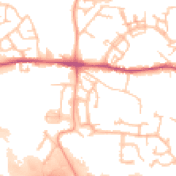 Daytime road noise heatmap for TF1 5FB