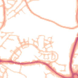 Daytime road noise heatmap for TF1 5FQ