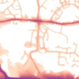 Daytime road noise heatmap for TF1 5HA