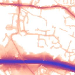 Daytime road noise heatmap for TF1 5HF