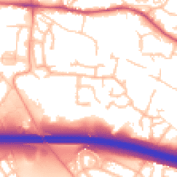 Daytime road noise heatmap for TF1 5HQ