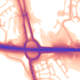 Daytime road noise heatmap for TF1 5HS