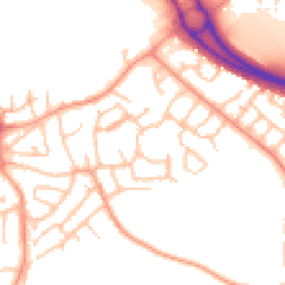 Daytime road noise heatmap for TF1 5LN