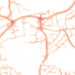 Daytime road noise heatmap for TF1 5NW