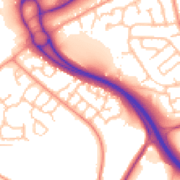 Daytime road noise heatmap for TF1 5SN
