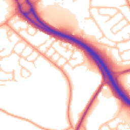 Daytime road noise heatmap for TF1 5SX