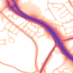 Daytime road noise heatmap for TF1 5SY