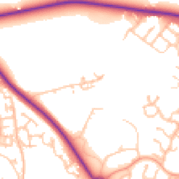 Daytime road noise heatmap for TF1 6AE