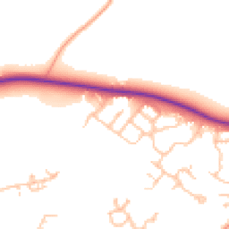 Daytime road noise heatmap for TF1 6AP