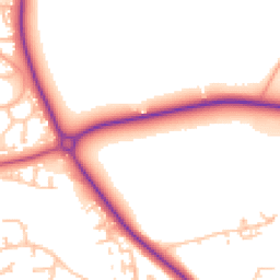 Daytime road noise heatmap for TF1 6AZ