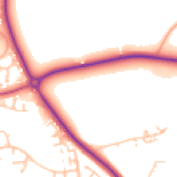 Daytime road noise heatmap for TF1 6BB