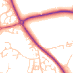 Daytime road noise heatmap for TF1 6BH