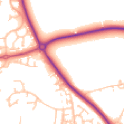 Daytime road noise heatmap for TF1 6BJ