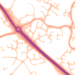 Daytime road noise heatmap for TF1 6FW