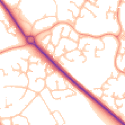 Daytime road noise heatmap for TF1 6FY
