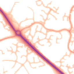 Daytime road noise heatmap for TF1 6FZ