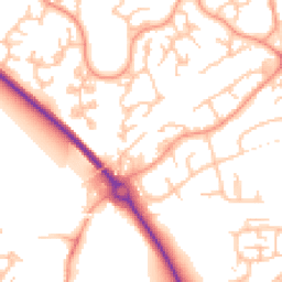 Daytime road noise heatmap for TF1 6JQ