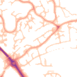 Daytime road noise heatmap for TF1 6LW