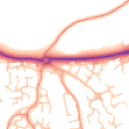 Daytime road noise heatmap for TF1 6NT