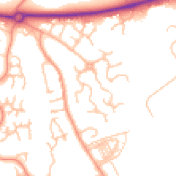 Daytime road noise heatmap for TF1 6QZ