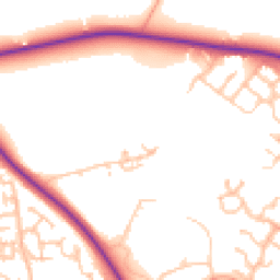 Daytime road noise heatmap for TF1 6RJ