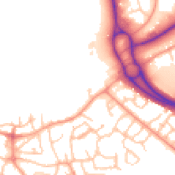 Daytime road noise heatmap for TF1 6SY