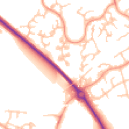 Daytime road noise heatmap for TF1 6UF