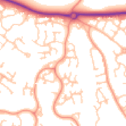 Daytime road noise heatmap for TF1 6XA