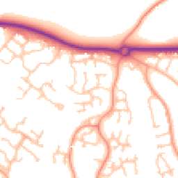 Daytime road noise heatmap for TF1 6XT
