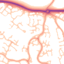 Daytime road noise heatmap for TF1 6YE