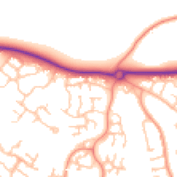 Daytime road noise heatmap for TF1 6YX