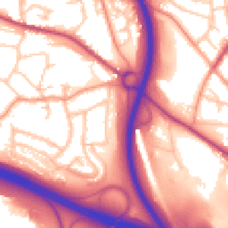 Daytime road noise heatmap for TF2 0AG