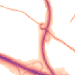 Night-time road noise heatmap for TF2 0AG