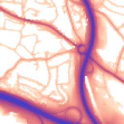 Daytime road noise heatmap for TF2 0AL