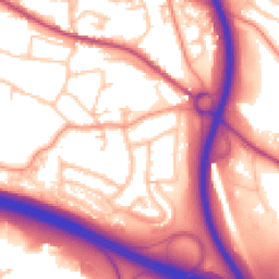 Daytime road noise heatmap for TF2 0AN