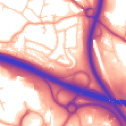 Daytime road noise heatmap for TF2 0AP