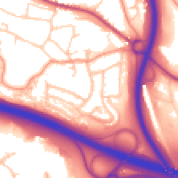Daytime road noise heatmap for TF2 0AS