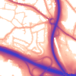 Daytime road noise heatmap for TF2 0AW
