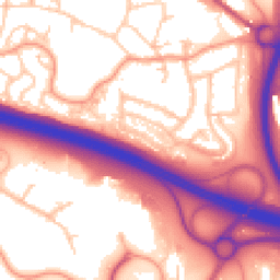 Daytime road noise heatmap for TF2 0AZ
