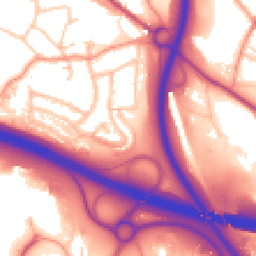 Daytime road noise heatmap for TF2 0BD