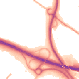 Night-time road noise heatmap for TF2 0BD