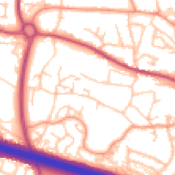 Daytime road noise heatmap for TF2 0BH