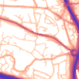 Daytime road noise heatmap for TF2 0BJ