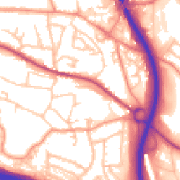 Daytime road noise heatmap for TF2 0BN