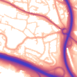 Daytime road noise heatmap for TF2 0BS