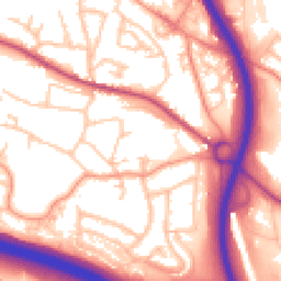 Daytime road noise heatmap for TF2 0BU