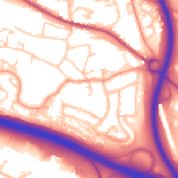 Daytime road noise heatmap for TF2 0DG