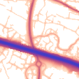 Daytime road noise heatmap for TF2 0DL