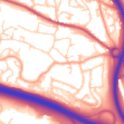 Daytime road noise heatmap for TF2 0DQ